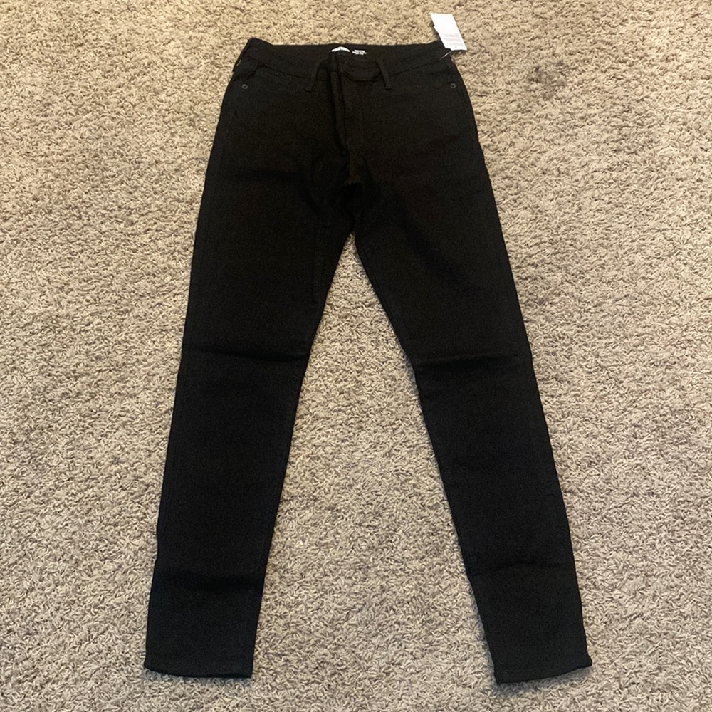 Size 10 Tall Black Jeans Old Navy Rockstar Super Skinny Mid-Rise Jean
